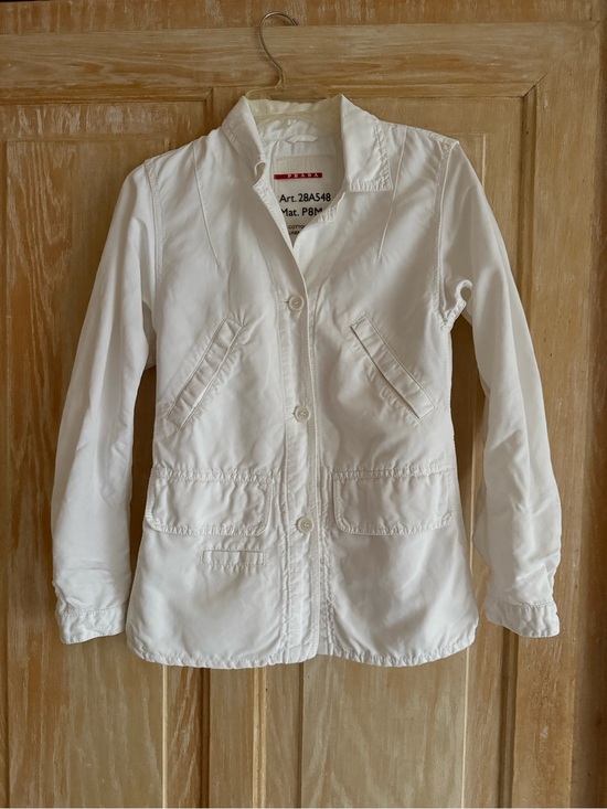 Prada Jackets & Blazers - Prada White Linen Cotton Jacket